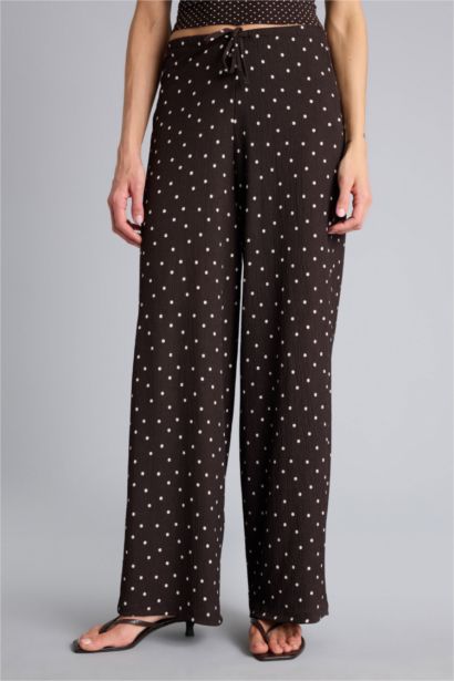 Wide Leg Polka Dot Trousers