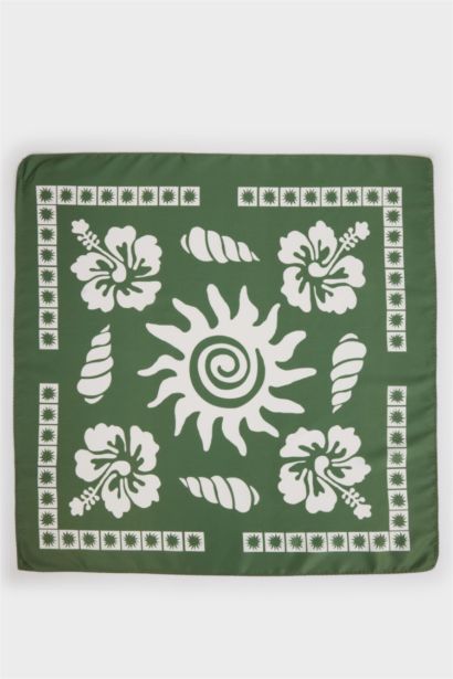 Foulard en satin imprimé pour femme