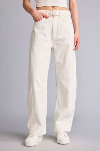 Barrel Fıt Yüksek Bel Bilek Boy Jean Pantolon