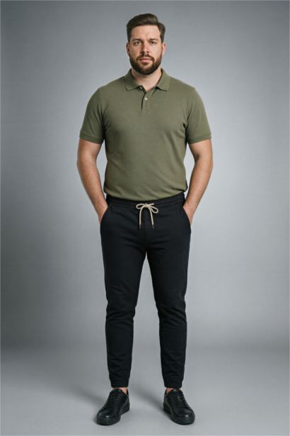 %100 Pamuk Büyük Beden Polo Tişört