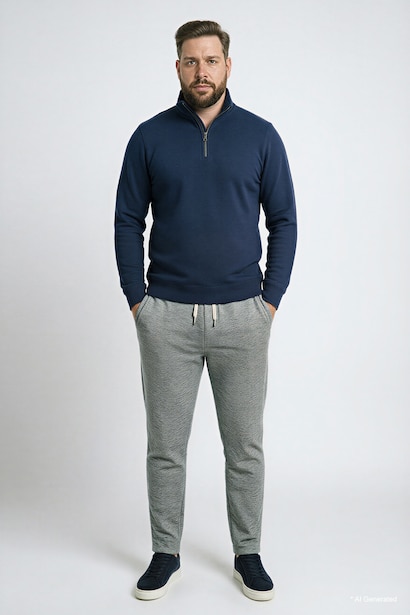 Regular Fit High Collar Sweatshirt