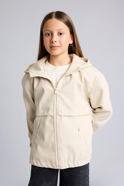 Girl Hooded Raincoat