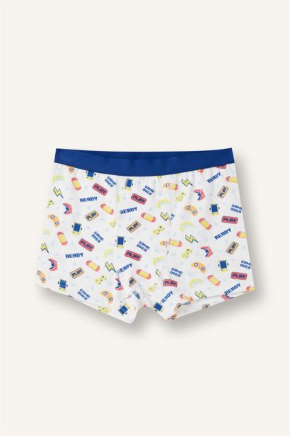 Kaykay Baskılı Penye 3'lü Boxer Erkek Çocuk