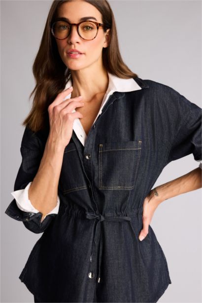 Regular Fıt Jean Gömlek