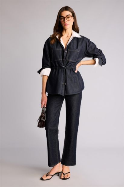 Regular Fıt Jean Gömlek