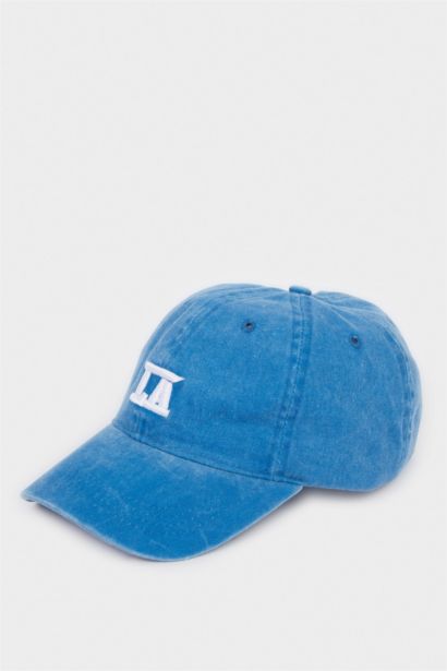 Erkek Nakışlı Pamuklu Cap Şapka