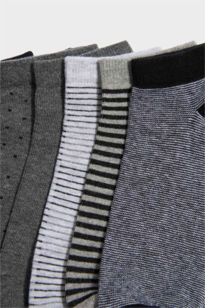 Erkek 7'li Pamuklu Patik Çorap