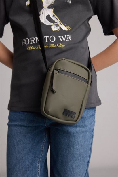 Faux Leather Crossbody Bag