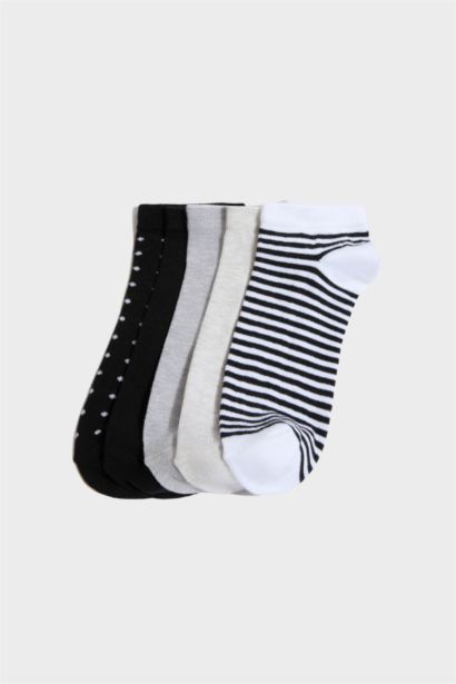 5'li Pamuklu Patik Çorap