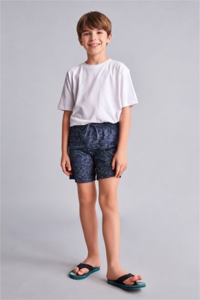 Boy Regular Fit Printed Swim Shorts