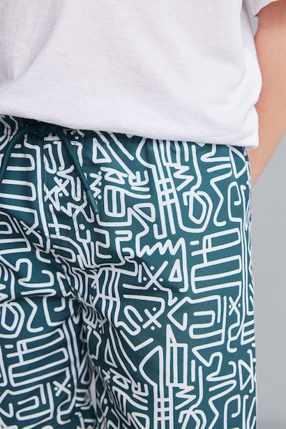 Boy Regular Fit Printed Swim Shorts