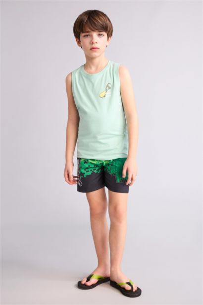 Minecraft Deniz Şortu Erkek Çocuk