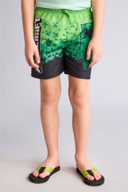 Minecraft Deniz Şortu Erkek Çocuk