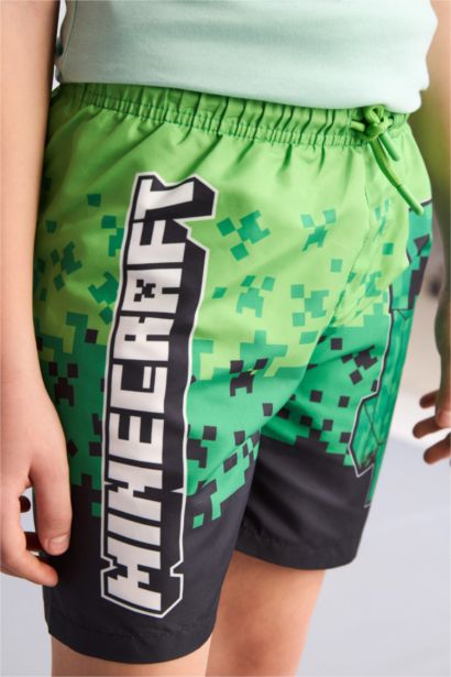 Minecraft Deniz Şortu Erkek Çocuk