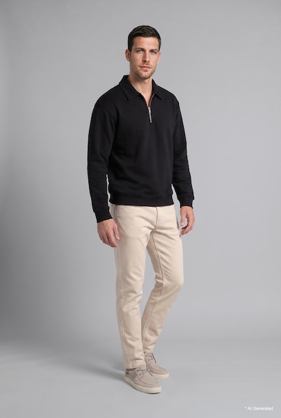 Pamuklu Regular Fıt Kalın Kumaş Sweatshirt