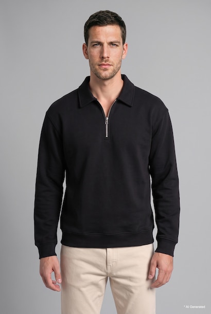 Pamuklu Regular Fıt Kalın Kumaş Sweatshirt