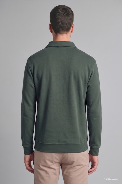 Regular Fit Thick Sweatshirt Fabric Sweatshirt