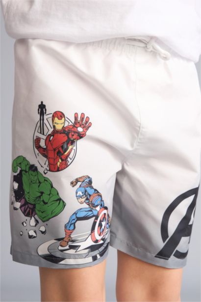 Marvel Avengers Baskılı Deniz Şortu Erkek Çocuk