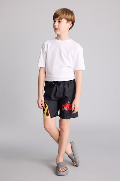 Boy Regular Fit Printed Swim Shorts