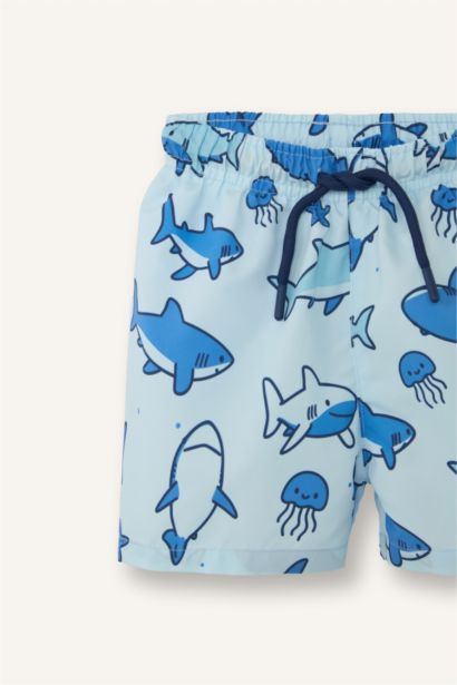 Baby Boy Regular Fit Printed Swim Shorts