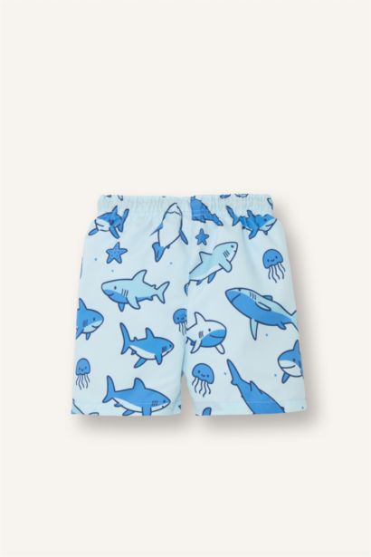 Baby Boy Regular Fit Printed Swim Shorts