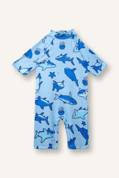 Baby Boy Regular Fit Printed Swimsuit