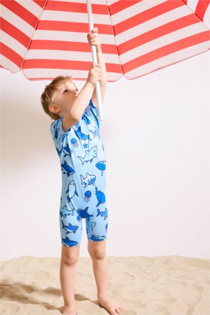 Baby Boy Regular Fit Printed Swimsuit