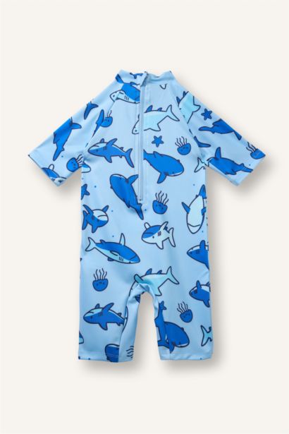 Baby Boy Regular Fit Printed Swimsuit