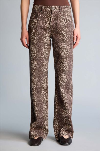 Wıde Leg Normal Bel Gabardin Pantolon