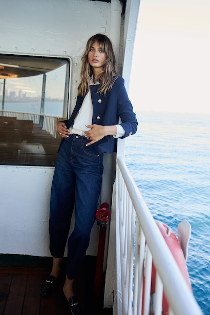 Denim High Waist Trousers