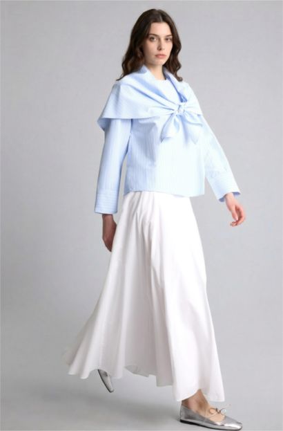 Regular Fit Uzun kollu Poplin Tunik