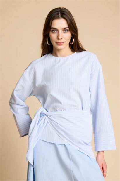 Regular Fıt Poplin Uzun Kollu Tunik