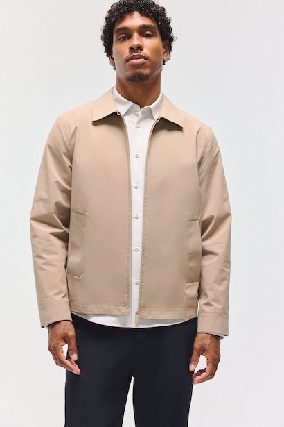 Water-Repellent Slim Fit Zip-Up Jacket