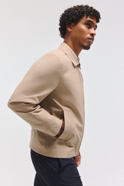 Water-Repellent Slim Fit Zip-Up Jacket