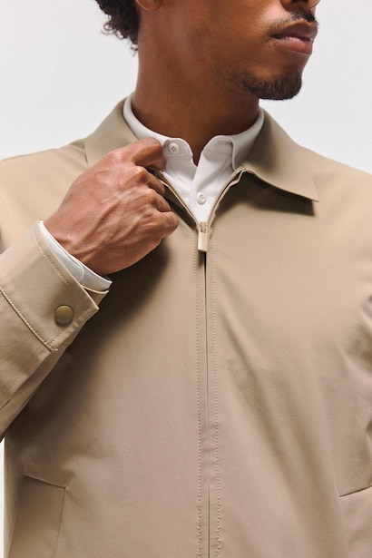 Water-Repellent Slim Fit Zip-Up Jacket