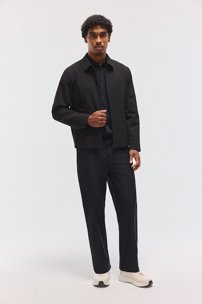 Water-Repellent Slim Fit Zip-Up Jacket