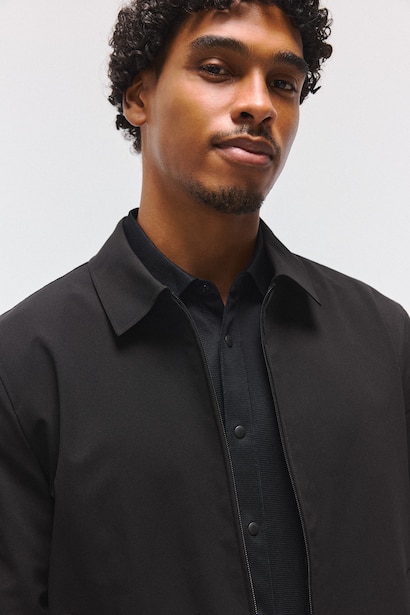 Water-Repellent Slim Fit Zip-Up Jacket