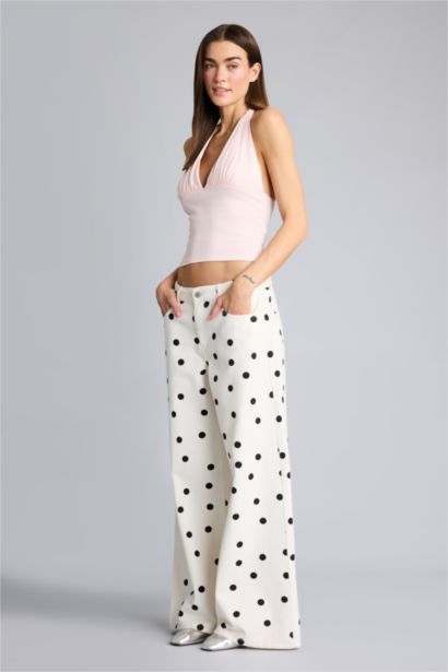 Afra x Defacto Baggy Fıt Cepli Normal Bel  Gabardin Pantolon