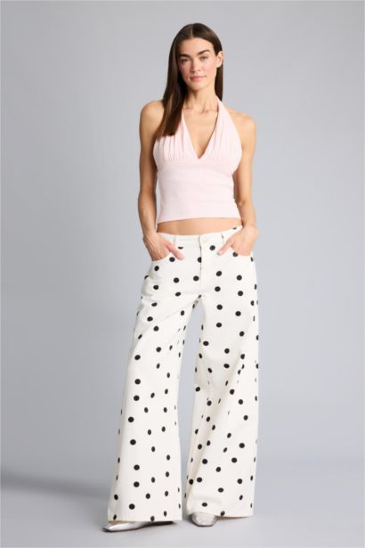 Afra x Defacto Baggy Fıt Cepli Normal Bel  Gabardin Pantolon