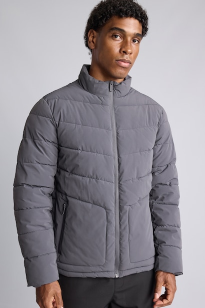 Slim Fit Dik Yaka Kapitone Mont