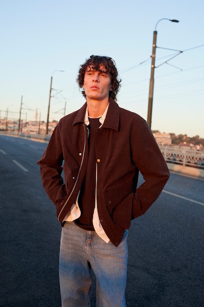 Velvet Snap Puffer Jacket