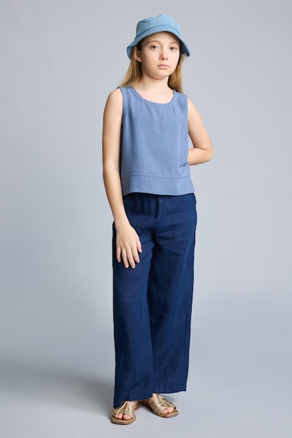 Wide Leg Linen Trousers