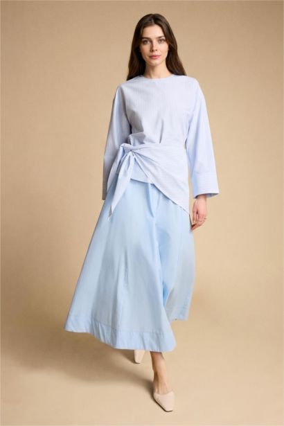 A Kesim Poplin Maxi Etek