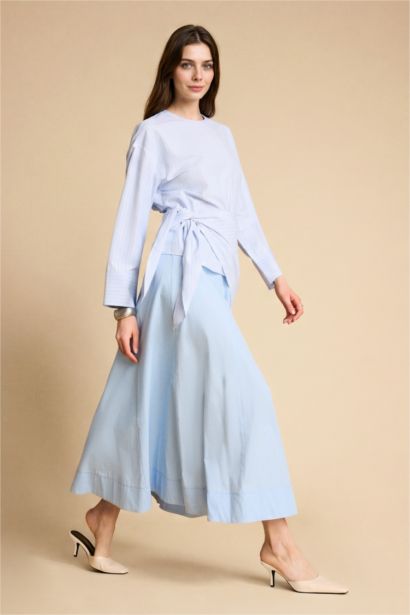 A Kesim Poplin Maxi Etek