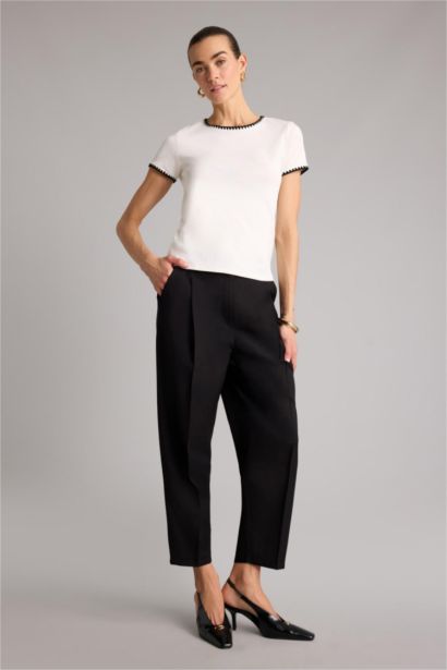 Straıght Fıt Fermuarlı Normal Bel Modal Pantolon