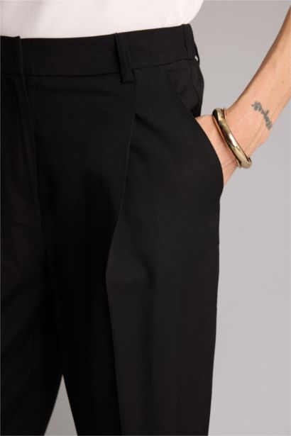 Straıght Fıt Fermuarlı Normal Bel Modal Pantolon