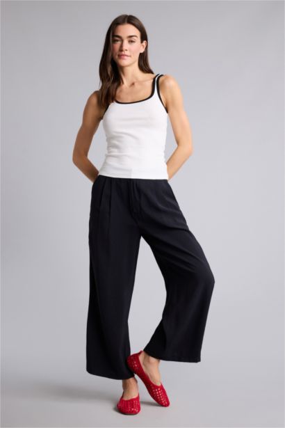 Wıde Leg Tencel Pantolon