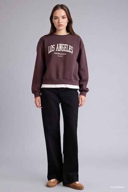 Relax Fit Printed Sweatshirt