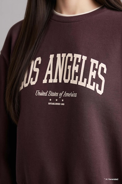 Relax Fit Printed Sweatshirt