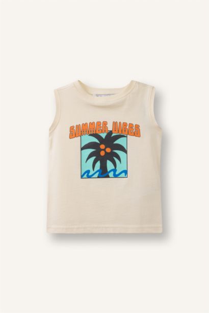 Baby Boy Regular Fit Flower Tank Top